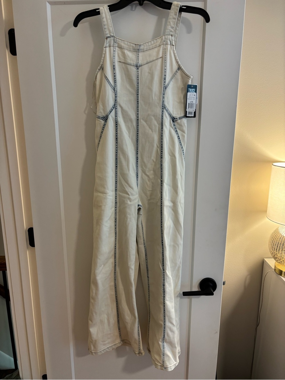 Unknown Brand Cream One-Piece Kids Overalls with Contrast Stitching